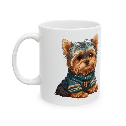 Yorkie Ceramic Mug, 11oz