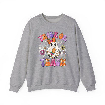 Trick or Teach Halloween Unisex Heavy Blend™ Crewneck Sweatshirt