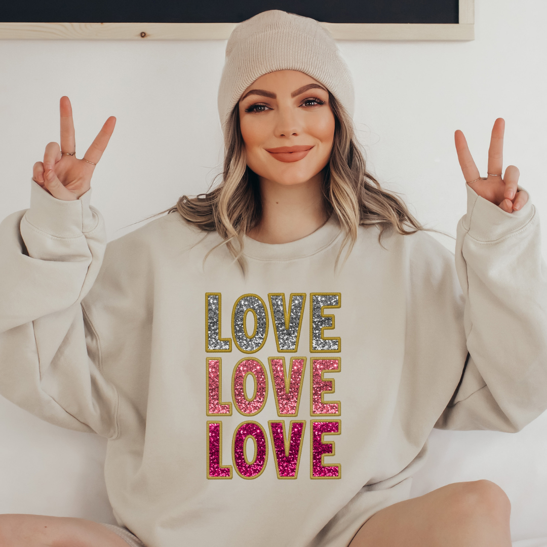 Love Love Love Valentine's Day Sweatshirt