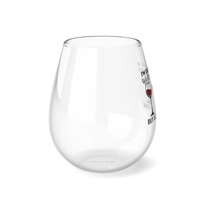 I'm Dreaming of a White Christmas but Red is Also Fine Stemless Wine Glass, 11.75oz