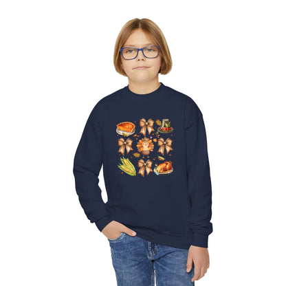 Thanksgiving Coquette Youth Crewneck Sweatshirt