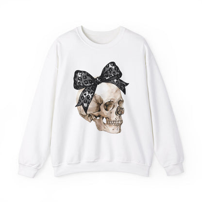 Halloween Skull with Bow Sweatshirt