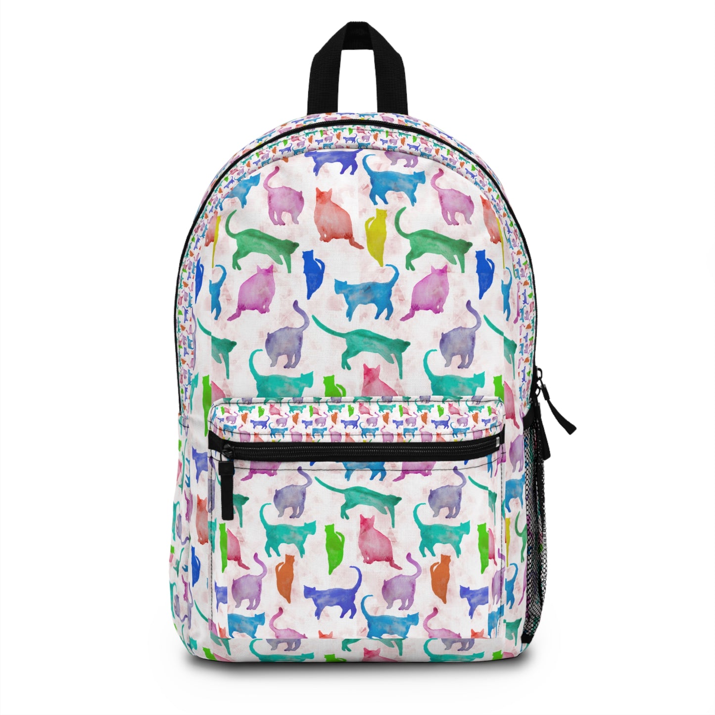 Colorful Cat Design School Backpack