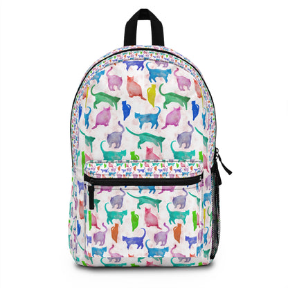 Colorful Cat Design School Backpack