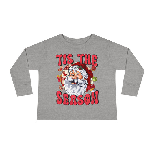 Tis the Season Santa Toddler Long Sleeve Tee