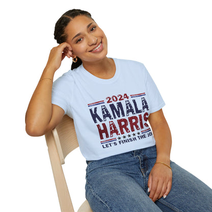 Kamala Harris Let's Finish the Job Softstyle T-Shirt