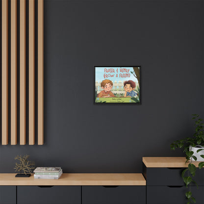 Framed Canvas Wall Art – Fraser & Henry Grow a Friend Children’s Book Illustration