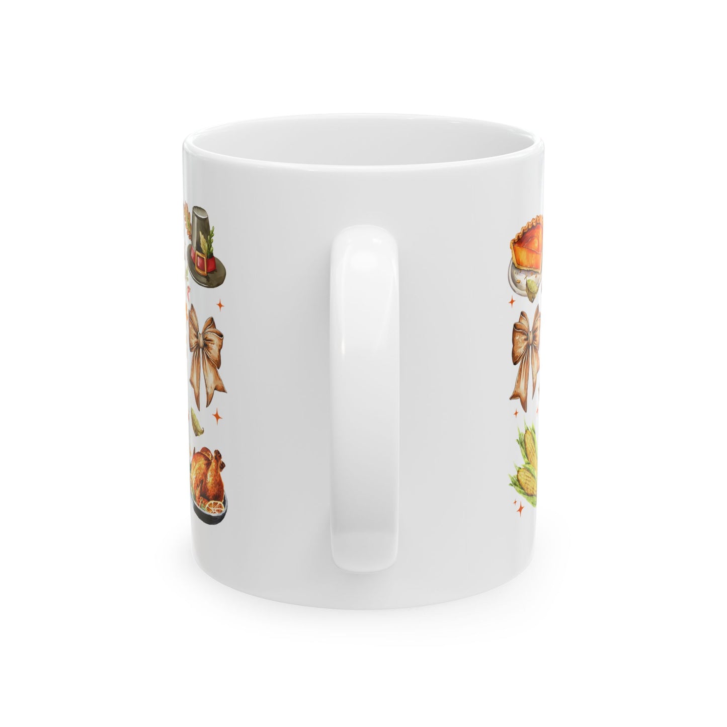 Thanksgiving Coquette Ceramic Mug, (11oz, 15oz)