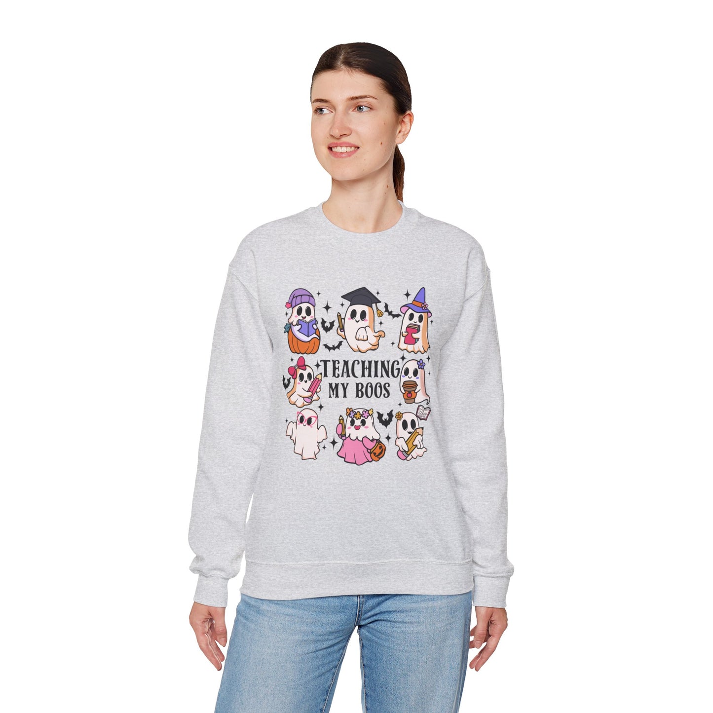 Teaching My Boos Halloween Unisex Heavy Blend™ Crewneck Sweatshirt