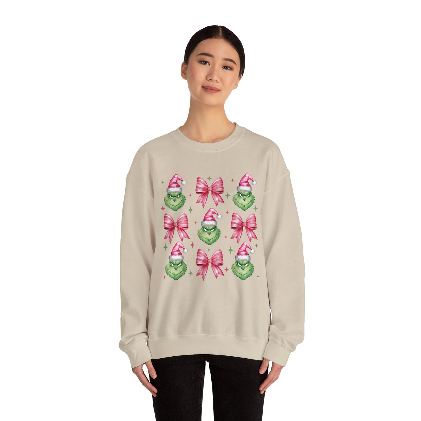 Coquette Grinch Christmas Sweatshirt