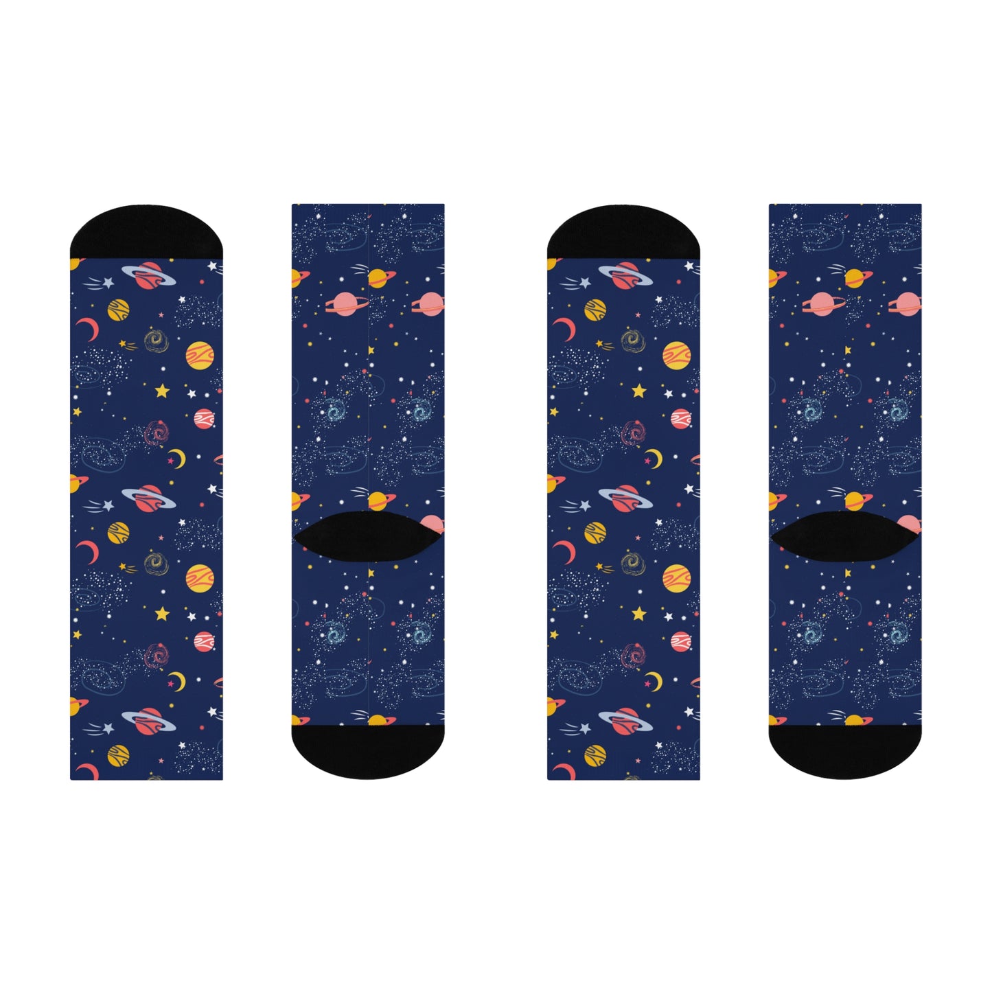 Space Themed Cosmic Cushion Crew Socks for Space Lovers