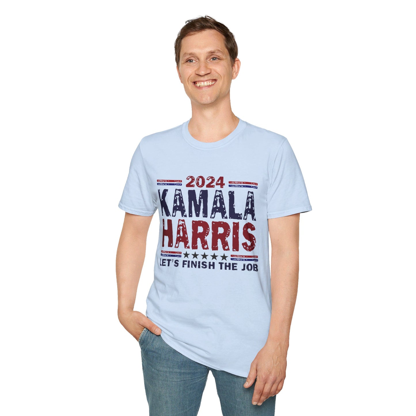 Kamala Harris Let's Finish the Job Softstyle T-Shirt