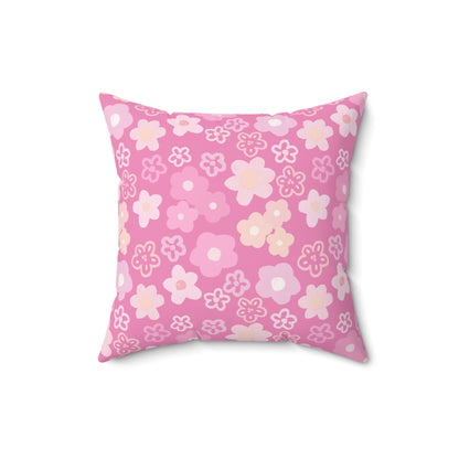 Coquette Pink Floral Pillow