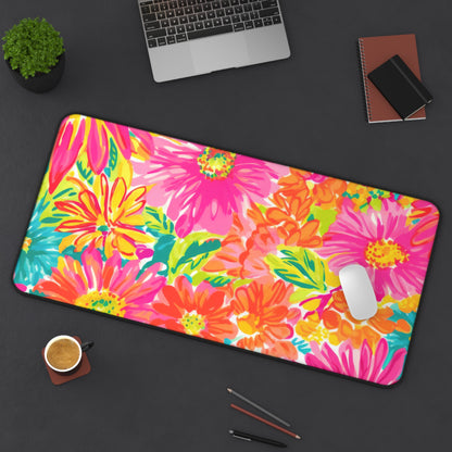 Bright Floral Girl Desk Mat