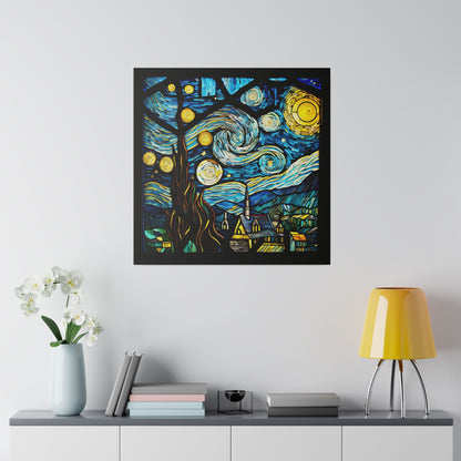 Van Gogh Starry Night Wall Art Matte Canvas