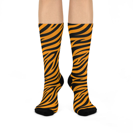 BengalTiger Striped Cushioned Crew Socks