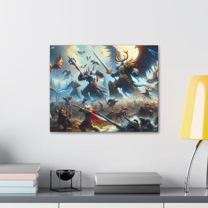 Epic DnD Battle Canvas Wall Art