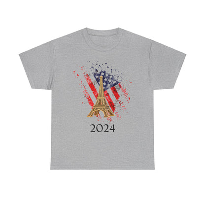 USA Paris Olympics Unisex Heavy Cotton T-Shirt