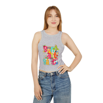 Summer Beach Rib Racer Tank Top
