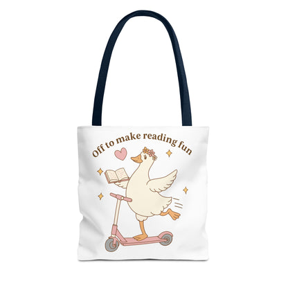 "Off to Make Reading Fun"Book Lover Tote
