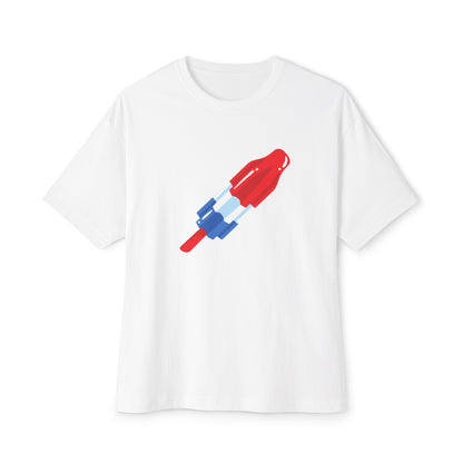 Rocket Popsicle 4th of July Unisex Oversized Boxy Tee