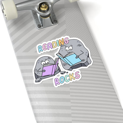 Cute Reading Rocks Kiss-Cut Stickers
