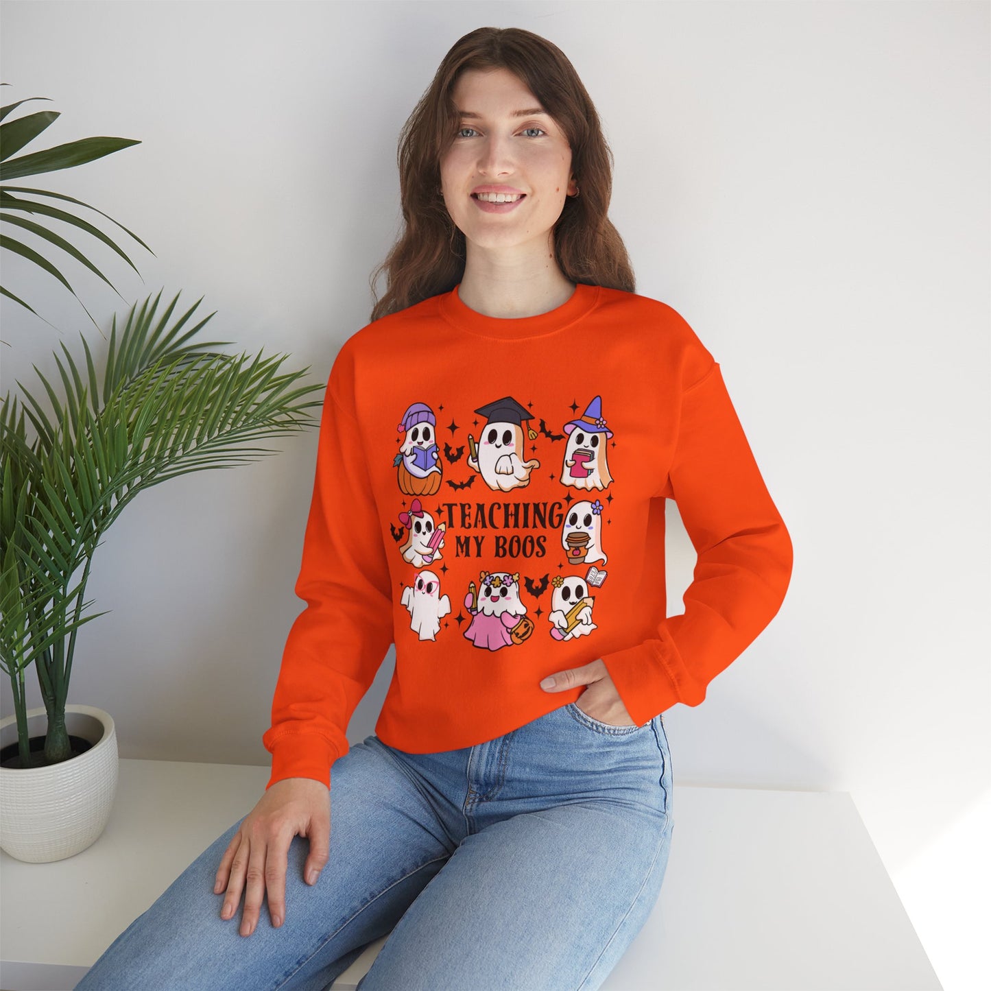 Teaching My Boos Halloween Unisex Heavy Blend™ Crewneck Sweatshirt