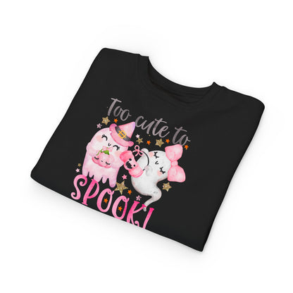 Too Cute to Spook Halloween Toddler Sweatshirt