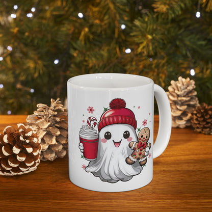 Christmas Ghost Ceramic Mug