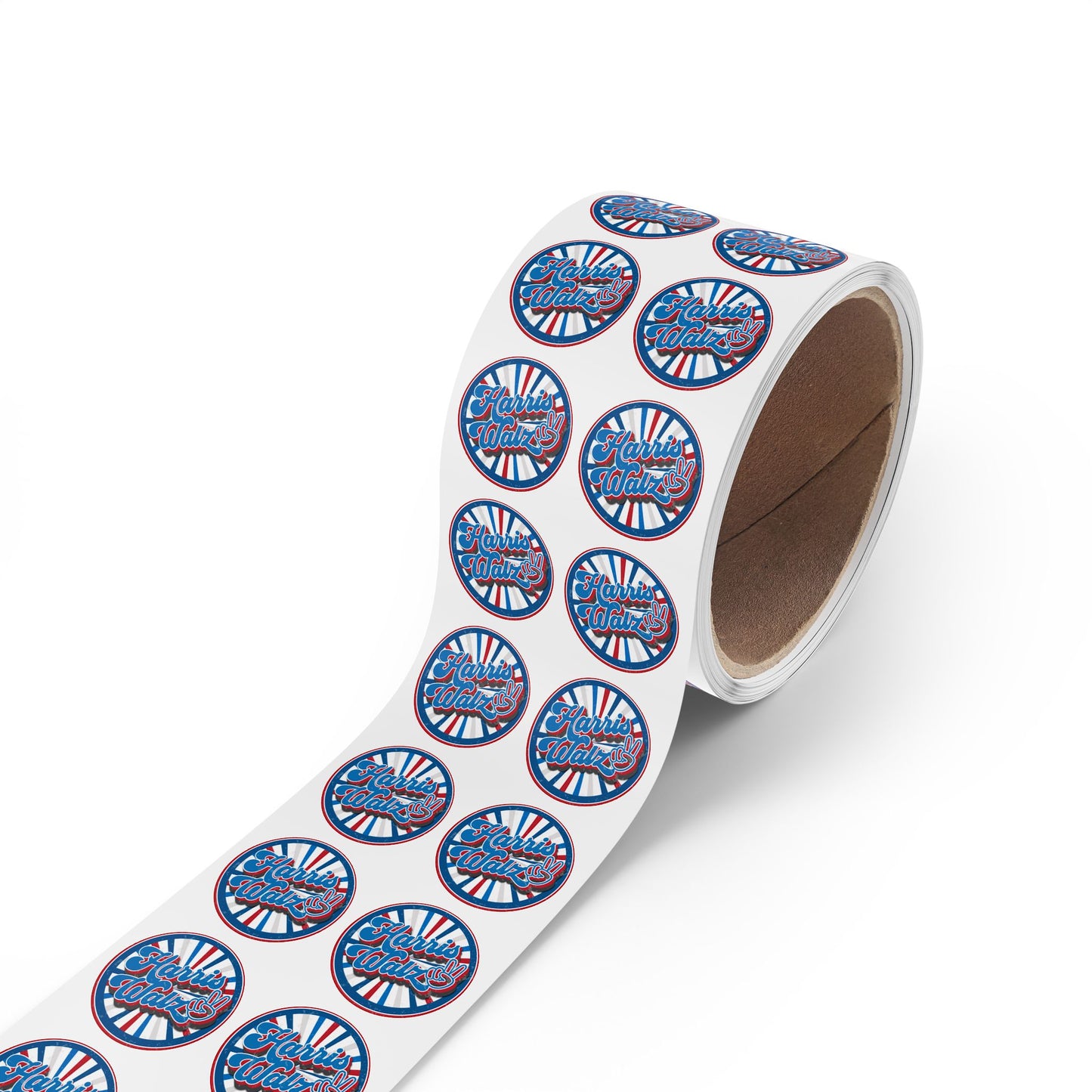 Harris Walz For President Round Sticker Label Rolls