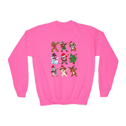 Dabbing Christmas Youth Crewneck Sweatshirt