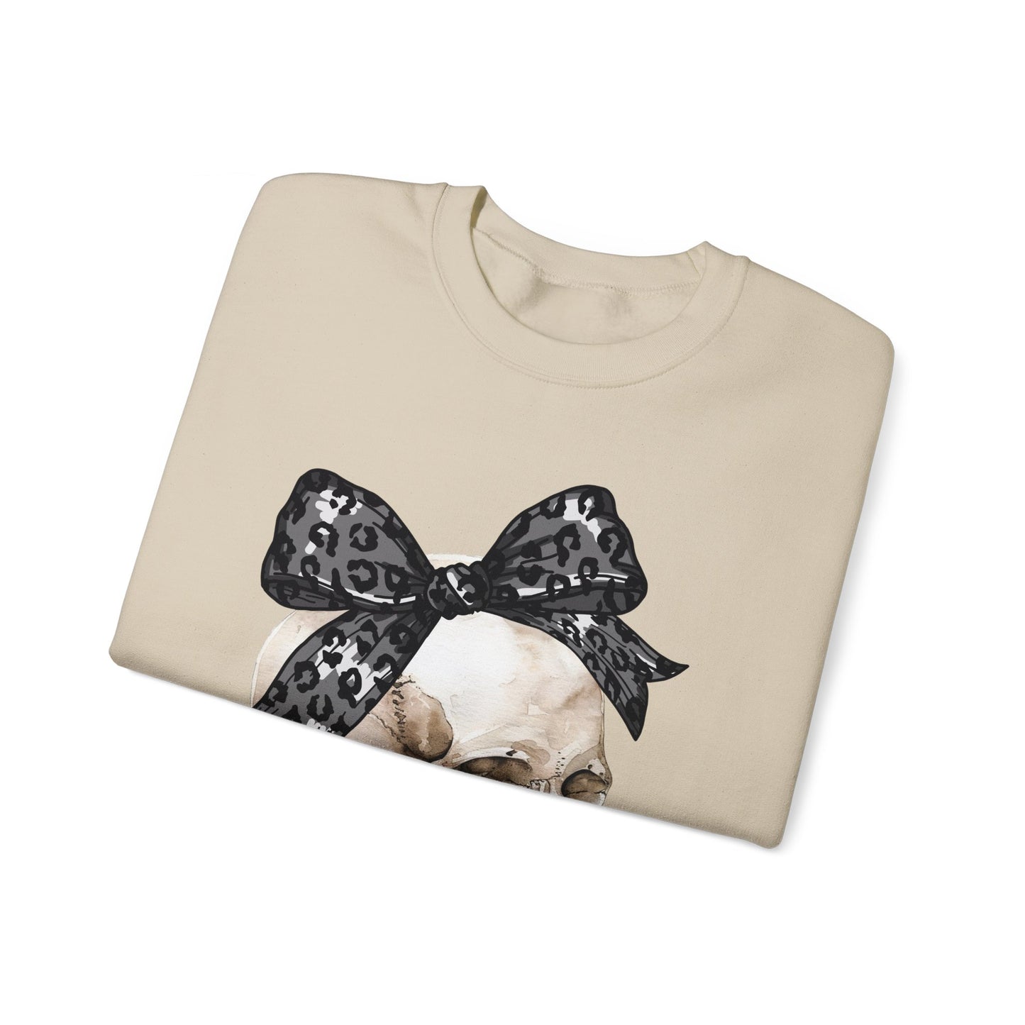 Halloween Skull with Bow Sweatshirt