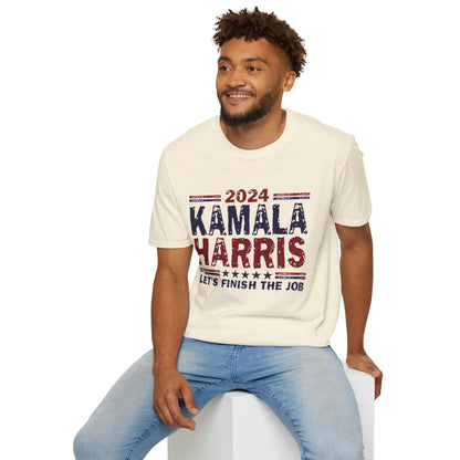 Kamala Harris Let's Finish the Job Softstyle T-Shirt