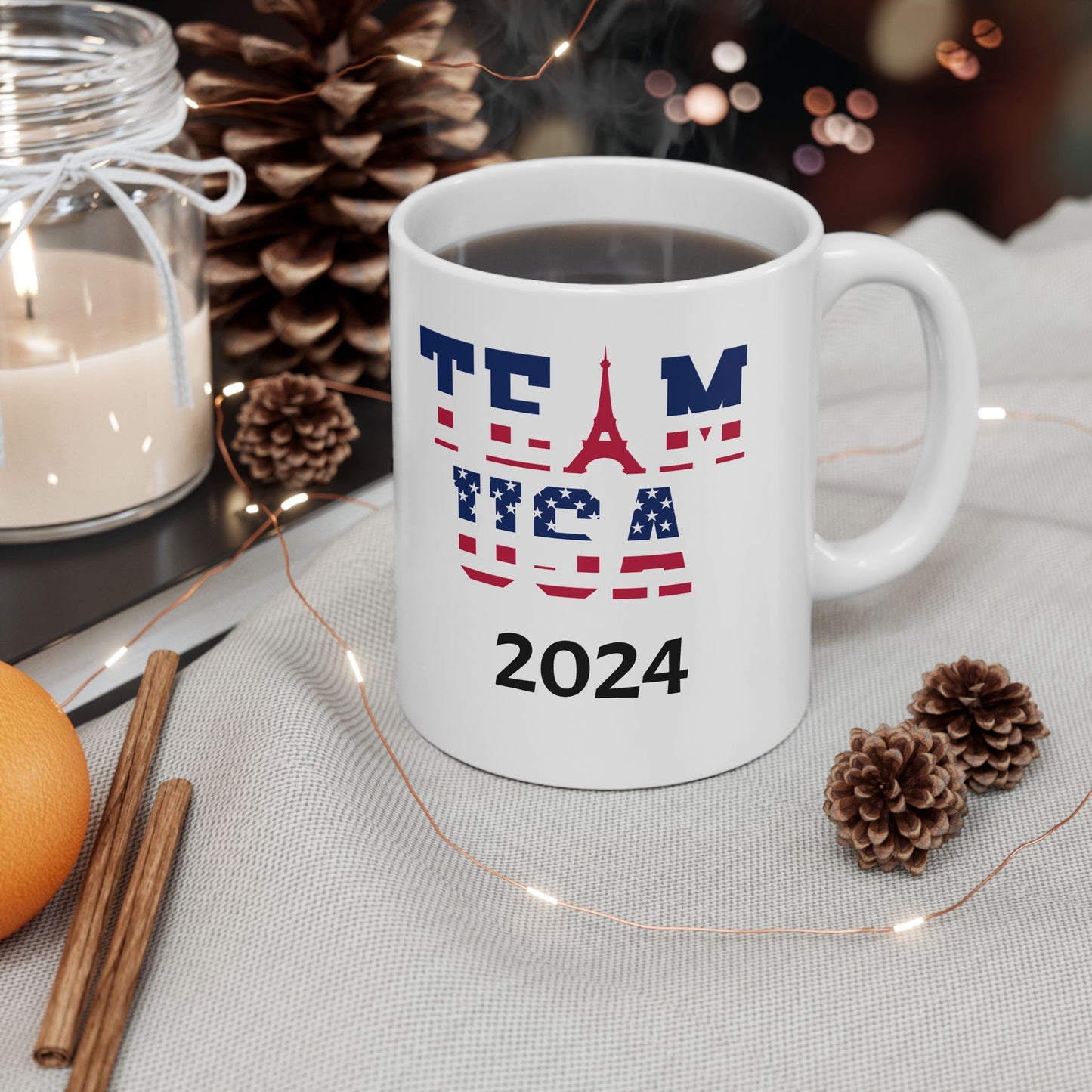 TEAM USA Olympics Paris 2024 Ceramic Mug, (11oz, 15oz)