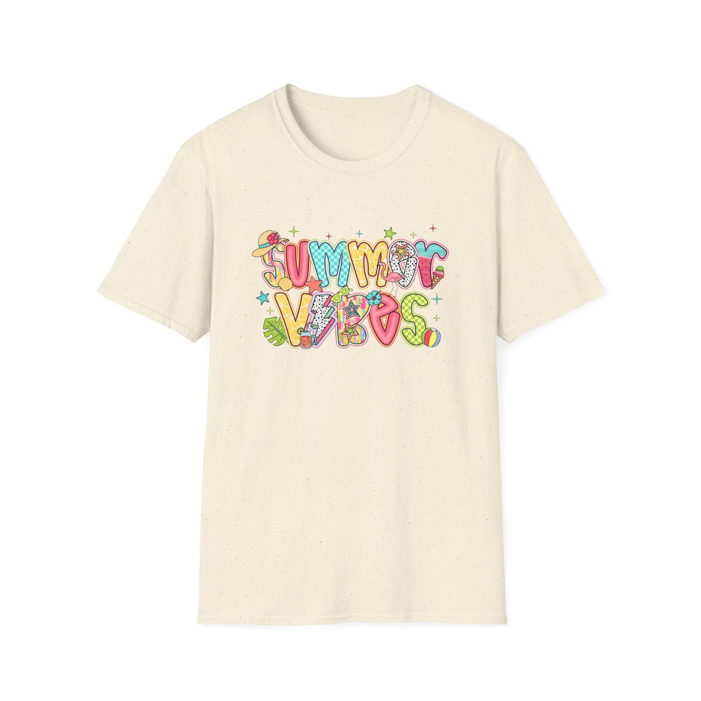 Colorful Summer Vibes Unisex Softstyle T-Shirt