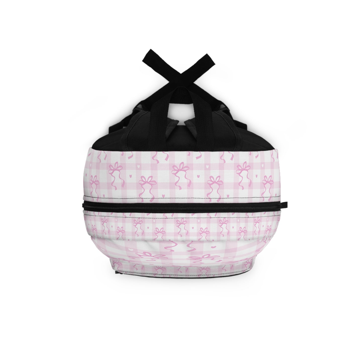Coquette Pink Gingham Bow Backpack