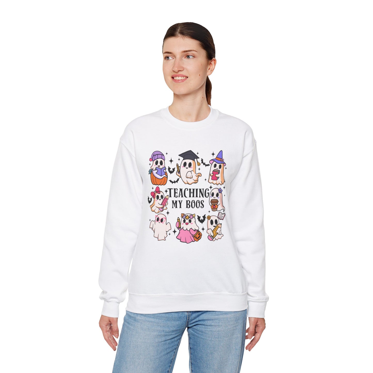 Teaching My Boos Halloween Unisex Heavy Blend™ Crewneck Sweatshirt