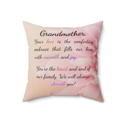 Grandmother Square Pillow for Mother's Day, Birthday, Valentine's, and Christmas