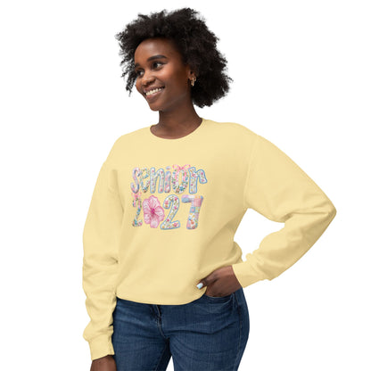 Senior 2027 Floral Crewneck Sweatshirt