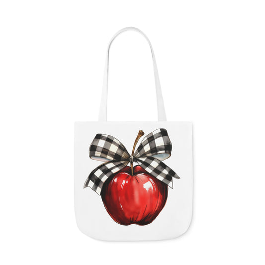 Teacher Apple Canvas Tote Bag