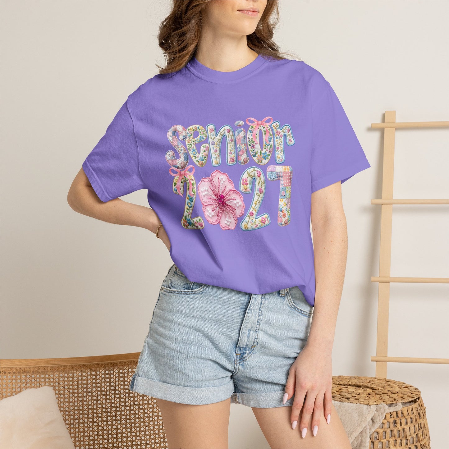 Senior 2027 Floral Graduation T-Shirt