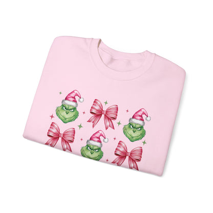 Coquette Grinch Christmas Sweatshirt