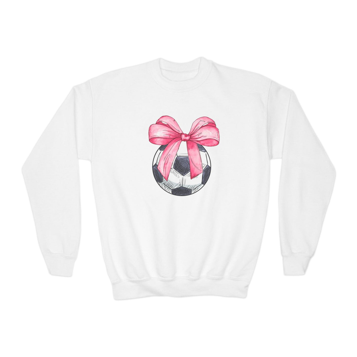 Soccer Coquette Youth Crewneck Sweatshirt