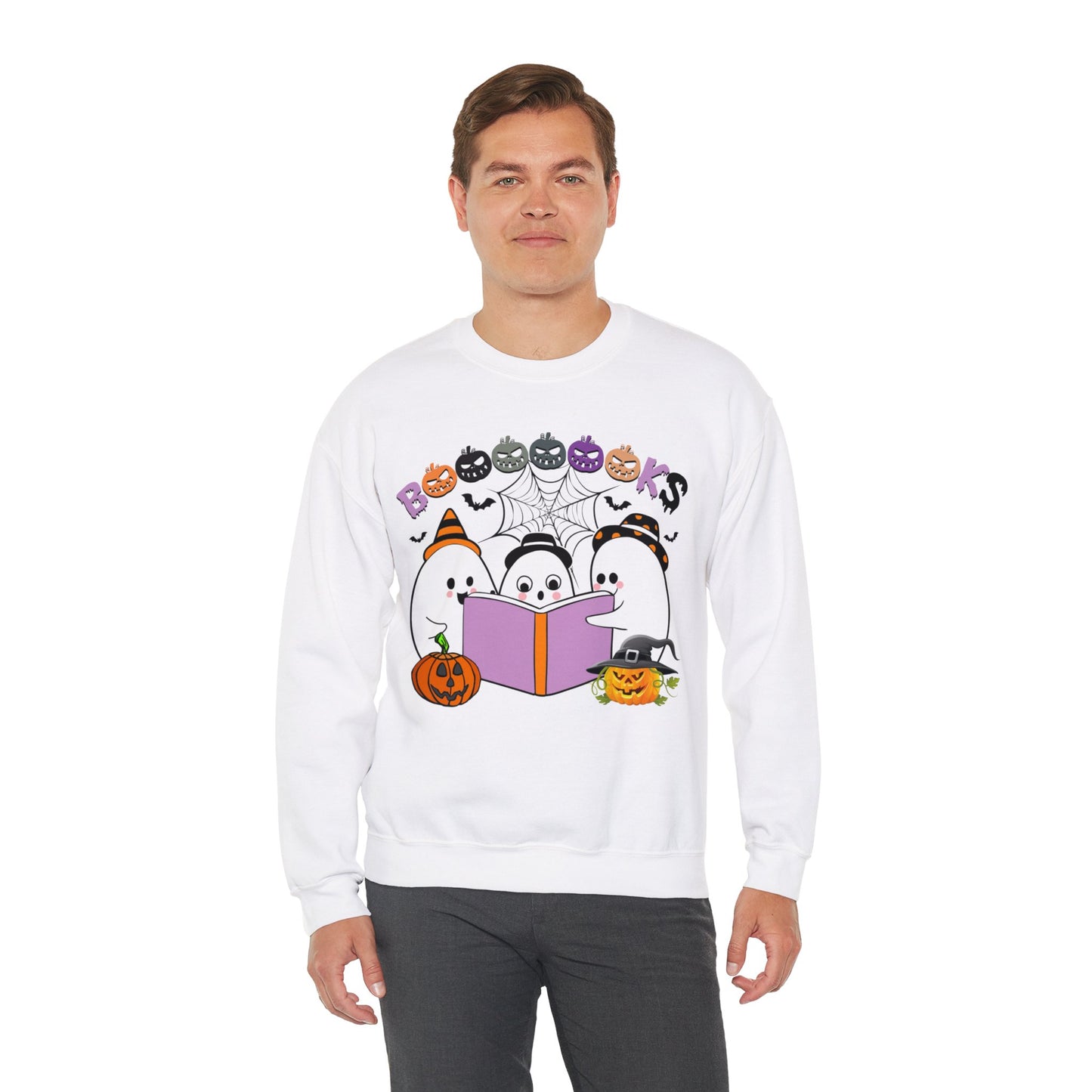 Cute Ghosts Reading Books Sweatshirt