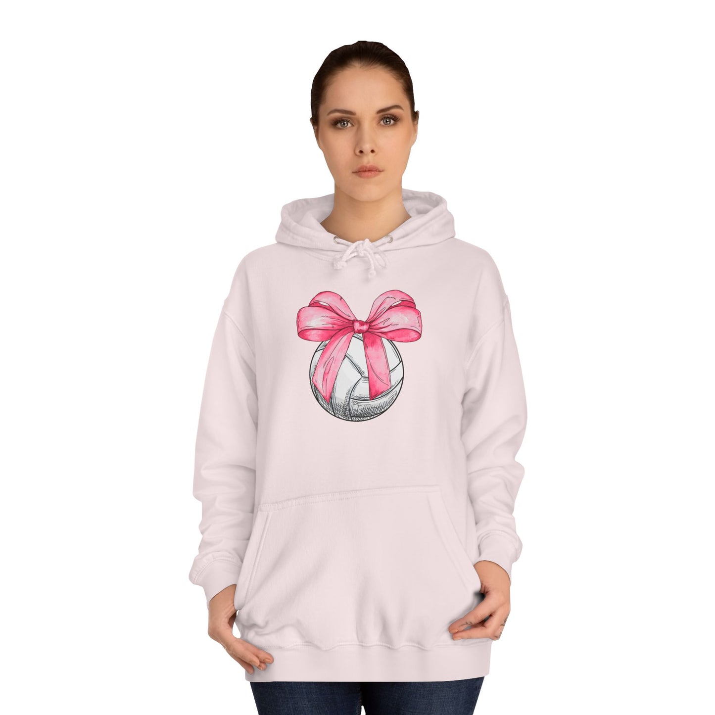 Girls Volleyball Coquette College Hoodie