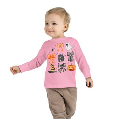 Halloween Coquette Toddler Long Sleeve Tee