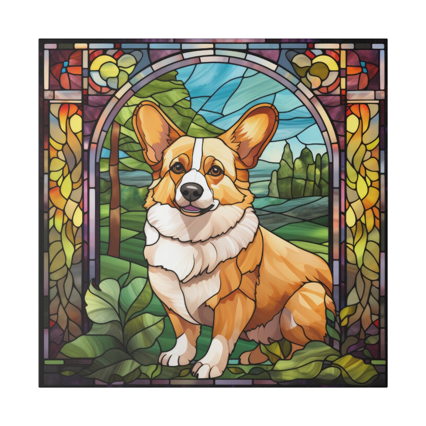 Corgi Wall Art Matte Canvas