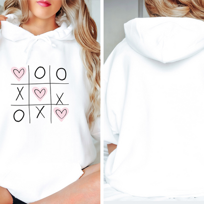 Tic Tac Toe Valentine's Day Sweatshirt Hoodie