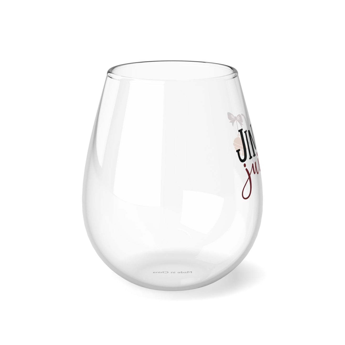 Jingle Juice Christmas Stemless Wine Glass, 11.75oz