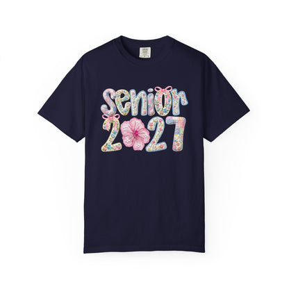 Senior 2027 Floral Graduation T-Shirt